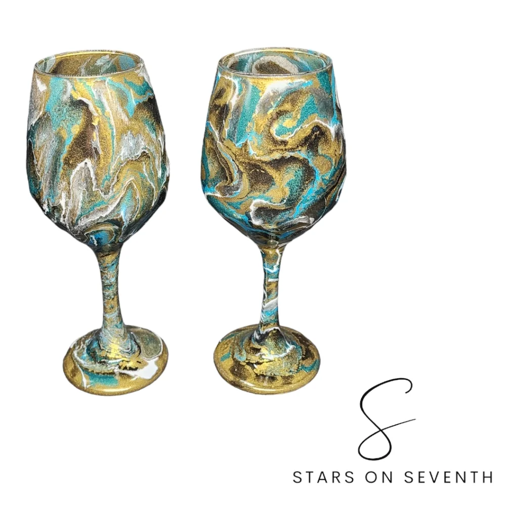 (2)Copper Beauty/ 14oz Red Wine Glass - Picture 3 of 3